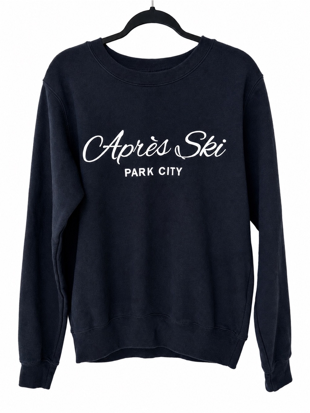 Pacific & Co Après Ski Park City Graphic Sweatshirt Navy Crewneck Pullover S